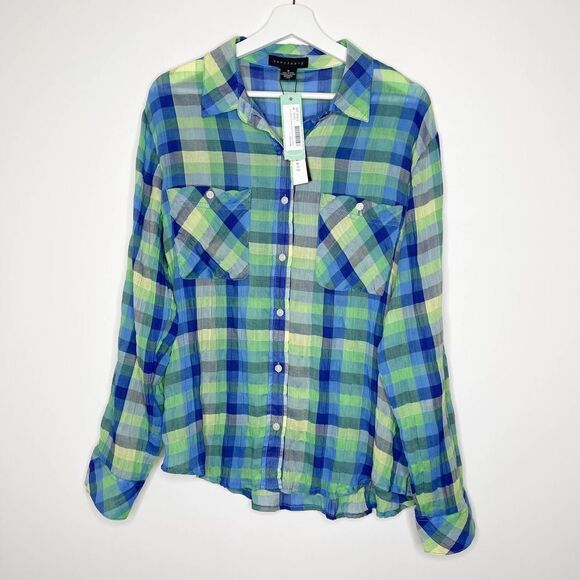 SANCTUARY Edela Textured Cotton Button Down - Picture 1 of 10